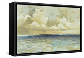 Bahama Island Light-Thomas Moran-Framed Stretched Canvas