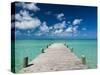 Bahamas, Eleuthera Island, Tarpum Bay, Town Pier-Walter Bibikow-Stretched Canvas