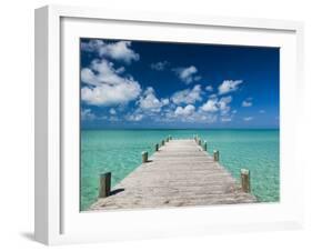 Bahamas, Eleuthera Island, Tarpum Bay, Town Pier-Walter Bibikow-Framed Photographic Print