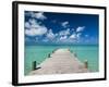 Bahamas, Eleuthera Island, Tarpum Bay, Town Pier-Walter Bibikow-Framed Photographic Print