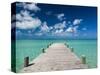 Bahamas, Eleuthera Island, Tarpum Bay, Town Pier-Walter Bibikow-Stretched Canvas