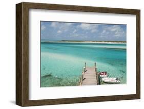 Bahamas, Exuma Island, Cays Land and Sea Park. Pier and Moored Boats-Don Paulson-Framed Photographic Print