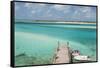 Bahamas, Exuma Island, Cays Land and Sea Park. Pier and Moored Boats-Don Paulson-Framed Stretched Canvas