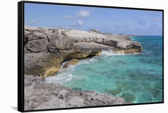 Bahamas, Exuma Island, Cays Land and Sea Park. Site of the Blow Hole-Don Paulson-Framed Stretched Canvas