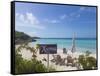 Bahamas, Exuma Island. Chairs on Beach-Don Paulson-Framed Stretched Canvas