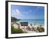 Bahamas, Exuma Island. Chairs on Beach-Don Paulson-Framed Photographic Print