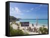 Bahamas, Exuma Island. Chairs on Beach-Don Paulson-Framed Stretched Canvas