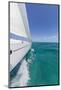 Bahamas, Exuma Island. Sailboat under Sail in Ocean-Don Paulson-Mounted Photographic Print