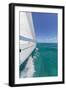 Bahamas, Exuma Island. Sailboat under Sail in Ocean-Don Paulson-Framed Photographic Print