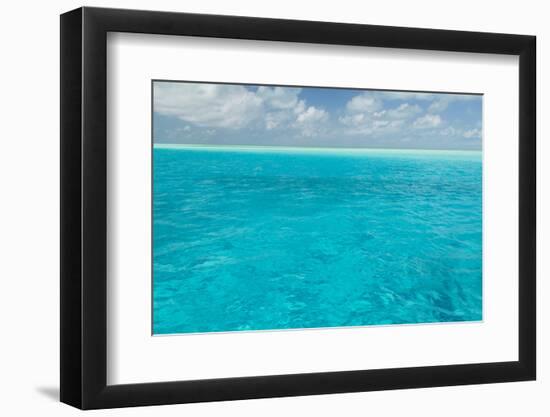Bahamas, Exuma Island. Seascape of Aqua Ocean-Don Paulson-Framed Photographic Print