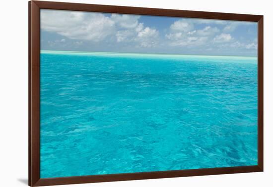 Bahamas, Exuma Island. Seascape of Aqua Ocean-Don Paulson-Framed Photographic Print