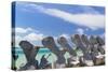 Bahamas, Exuma Island. Sperm Whale Bones on Display-Don Paulson-Stretched Canvas