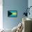 Bahamas Flag Design with Wood Patterning - Flags of the World Series-Philippe Hugonnard-Framed Stretched Canvas displayed on a wall