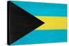 Bahamas Flag Design with Wood Patterning - Flags of the World Series-Philippe Hugonnard-Stretched Canvas