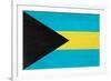 Bahamas Flag Design with Wood Patterning - Flags of the World Series-Philippe Hugonnard-Framed Art Print