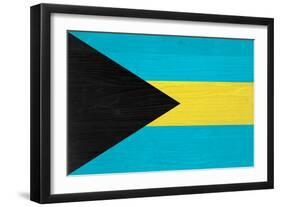 Bahamas Flag Design with Wood Patterning - Flags of the World Series-Philippe Hugonnard-Framed Art Print