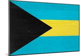 Bahamas Flag Design with Wood Patterning - Flags of the World Series-Philippe Hugonnard-Mounted Art Print