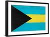 Bahamas Flag Design with Wood Patterning - Flags of the World Series-Philippe Hugonnard-Framed Art Print