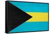 Bahamas Flag Design with Wood Patterning - Flags of the World Series-Philippe Hugonnard-Framed Stretched Canvas