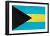 Bahamas Flag Design with Wood Patterning - Flags of the World Series-Philippe Hugonnard-Framed Premium Giclee Print