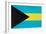 Bahamas Flag Design with Wood Patterning - Flags of the World Series-Philippe Hugonnard-Framed Premium Giclee Print