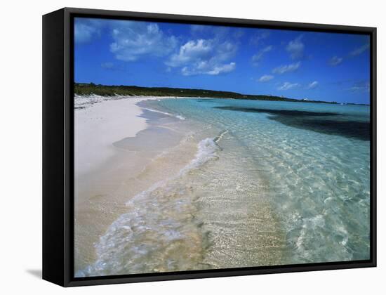 Bahamas. Pristine Beach-Kent Foster-Framed Stretched Canvas