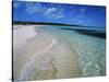 Bahamas. Pristine Beach-Kent Foster-Stretched Canvas