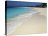 Bahamas. Pristine Beach-Kent Foster-Stretched Canvas