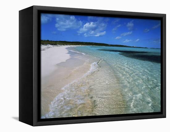 Bahamas. Pristine Beach-Kent Foster-Framed Stretched Canvas