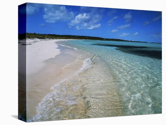 Bahamas. Pristine Beach-Kent Foster-Stretched Canvas