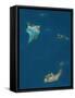 Bahamas Southern Islands, Satellite Image-null-Framed Stretched Canvas