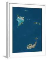 Bahamas Southern Islands, Satellite Image-null-Framed Photographic Print