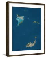 Bahamas Southern Islands, Satellite Image-null-Framed Photographic Print