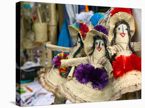 Bahamian Dolls at Straw Market, Nassau, Bahamas, Caribbean-Walter Bibikow-Stretched Canvas