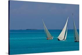 Bahamian Racing Sloop at the Annual National Family Island Regatta, Georgetown, Great Exuma-null-Stretched Canvas