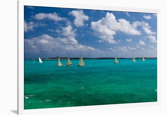 Bahamian Racing Sloop at the Annual National Family Island Regatta, Georgetown, Great Exuma-null-Framed Photographic Print