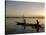 Bahia, Barra De Serinhaem, Fishermen Returning to Shore at Sunset in Thier Dug Out Canoe, Brazil-Mark Hannaford-Stretched Canvas