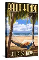 Bahia Honda, Florida Keys - Hammock Scene-Lantern Press-Stretched Canvas