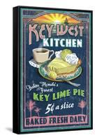 Bahia Honda, Florida Keys - Key Lime Pie Sign-Lantern Press-Framed Stretched Canvas