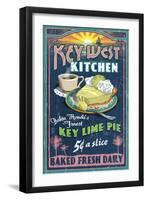 Bahia Honda, Florida Keys - Key Lime Pie Sign-Lantern Press-Framed Art Print