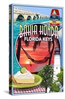 Bahia Honda, Florida Keys - Montage-Lantern Press-Stretched Canvas