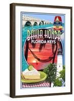 Bahia Honda, Florida Keys - Montage-Lantern Press-Framed Art Print