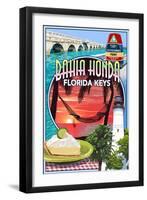 Bahia Honda, Florida Keys - Montage-Lantern Press-Framed Art Print