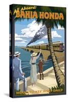 Bahia Honda, Florida Keys - Railroad Scene-Lantern Press-Stretched Canvas