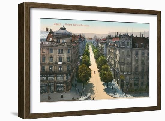 Bahnhofstrasse, Zurich, Switzerland-null-Framed Art Print