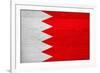 Bahrain Flag Design with Wood Patterning - Flags of the World Series-Philippe Hugonnard-Framed Art Print