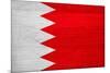 Bahrain Flag Design with Wood Patterning - Flags of the World Series-Philippe Hugonnard-Mounted Art Print