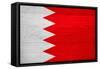 Bahrain Flag Design with Wood Patterning - Flags of the World Series-Philippe Hugonnard-Framed Stretched Canvas