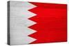 Bahrain Flag Design with Wood Patterning - Flags of the World Series-Philippe Hugonnard-Stretched Canvas