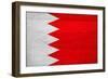 Bahrain Flag Design with Wood Patterning - Flags of the World Series-Philippe Hugonnard-Framed Art Print